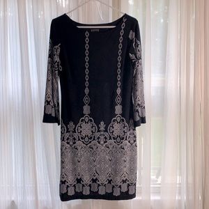 Enfocus Petite Navy MIDI long sleeved dress 8P